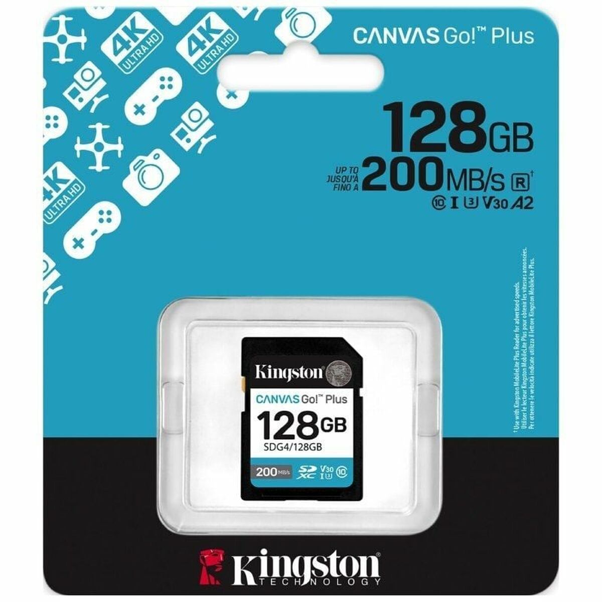 SDXC Memory Card Kingston CANVAS Go! Plus 128 GB