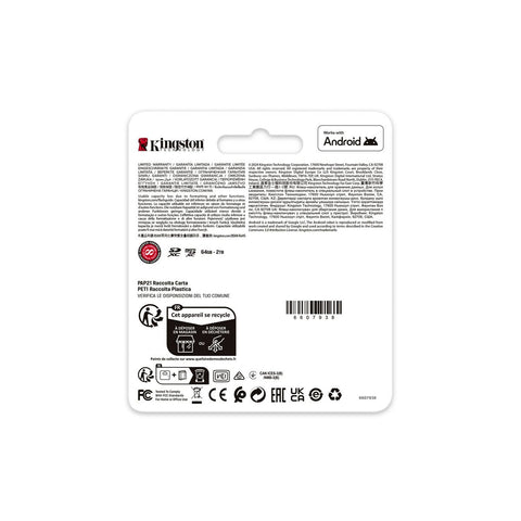 Micro SD Memory Card with Adaptor Kingston SDCG4/256GBSP 256 GB