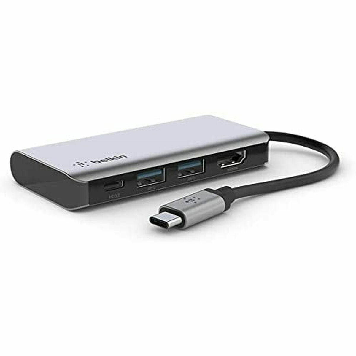 4-Port USB Hub Belkin AVC006btSGY Grey Black Silver Aluminium