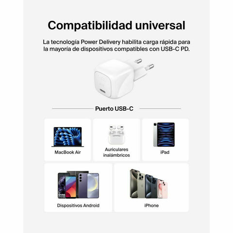 Lightning Cable Belkin WCA008KQWH White 30 W