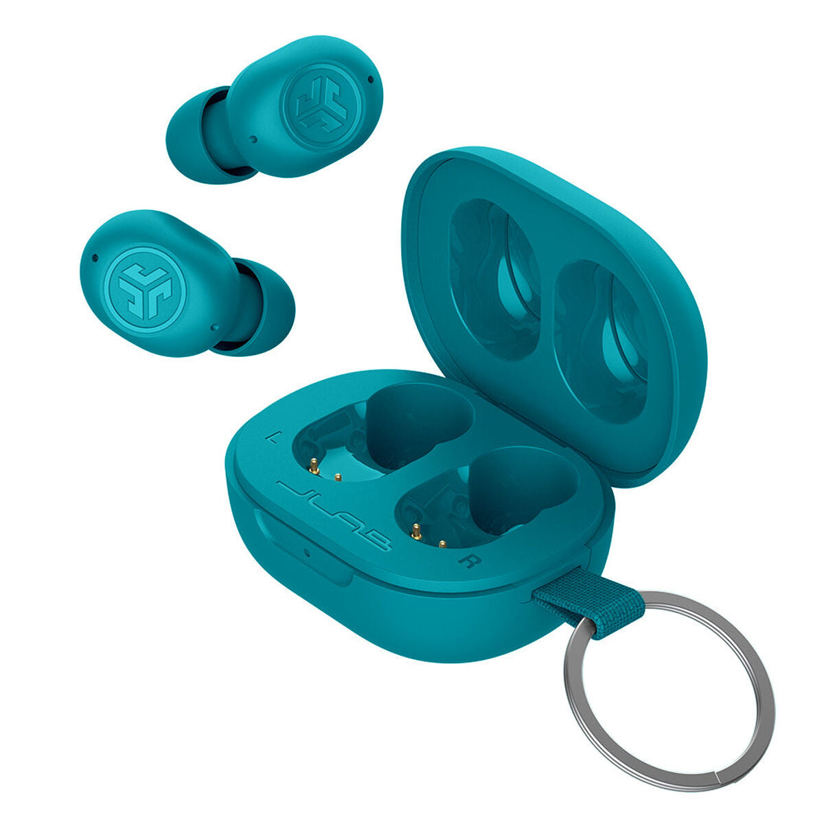 Wireless Earphones with Charging Case JLab IEUEBJBMINIRAQUA124 Turquoise