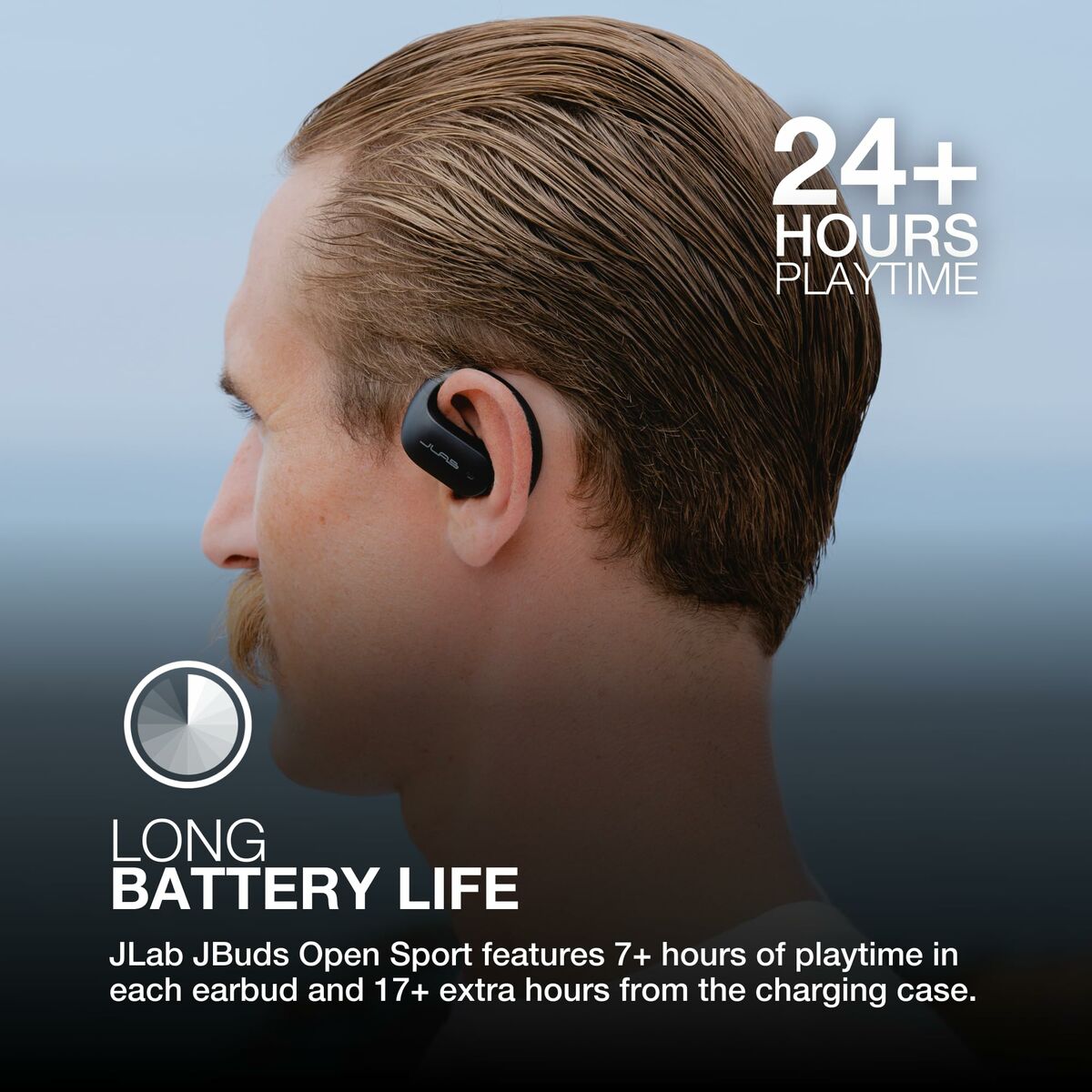 Wireless Earphones with Charging Case JLab IEUEBJBOPSPRTRBLK82 Black