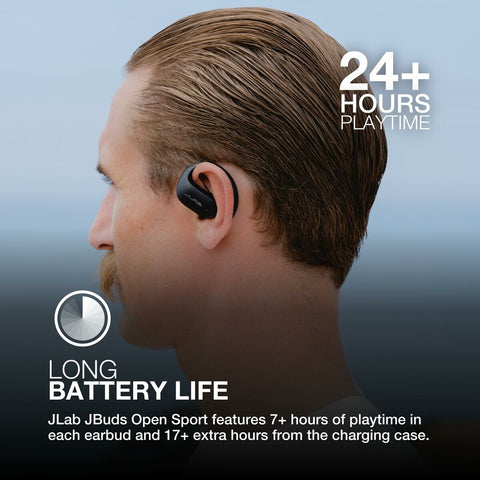 Wireless Earphones with Charging Case JLab IEUEBJBOPSPRTRBLK82 Black