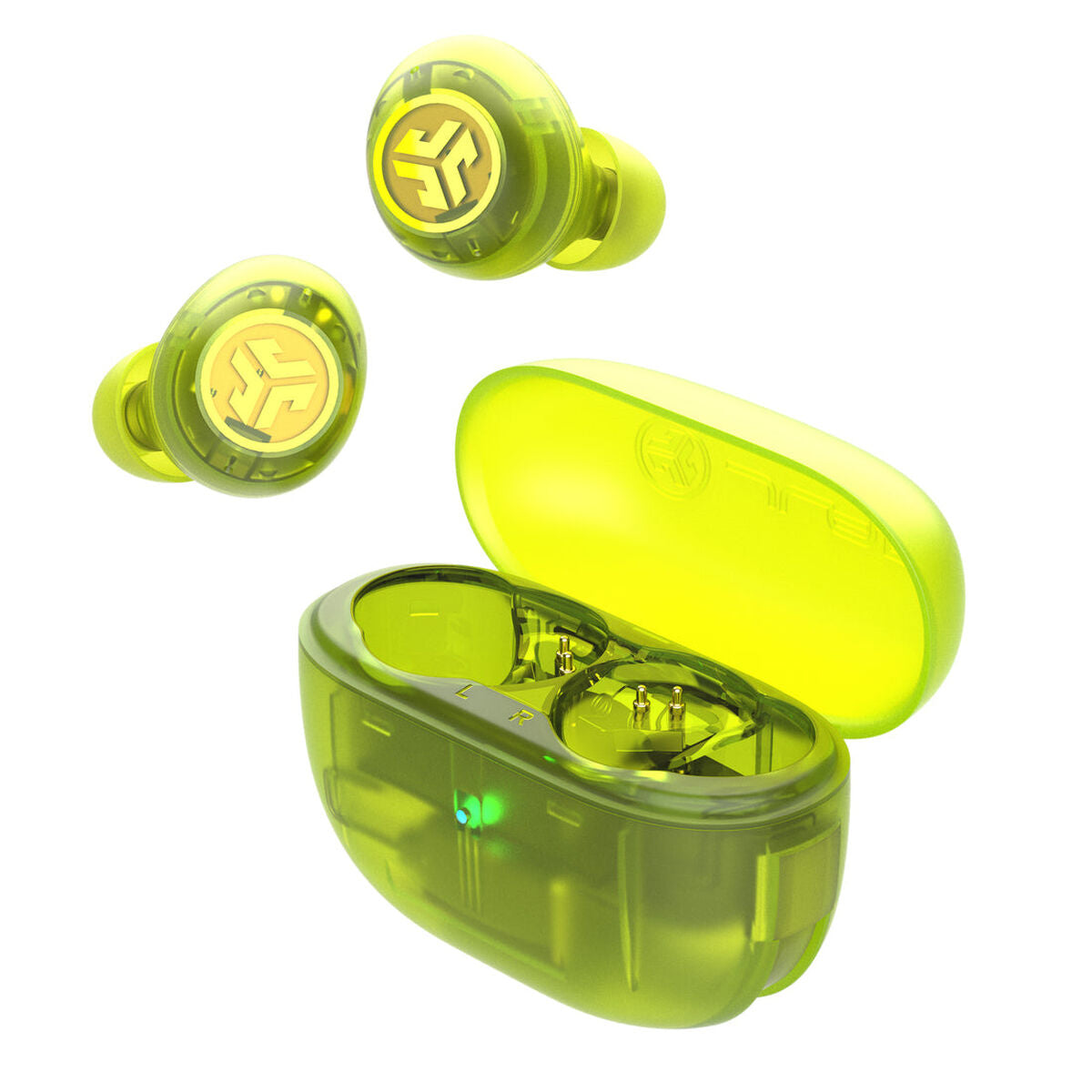 Wireless Earphones with Charging Case JLab IEUEBGOANCRTRAGRN124 Green Transparent