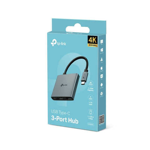 USB Cable TP-Link UH3020C 100 W Black Grey