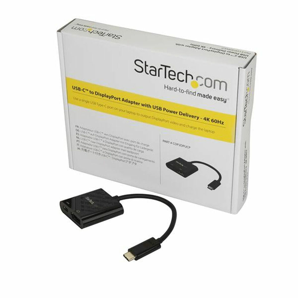 USB C to DisplayPort Adapter Startech CDP2DPUCP            Black 4K Ultra HD