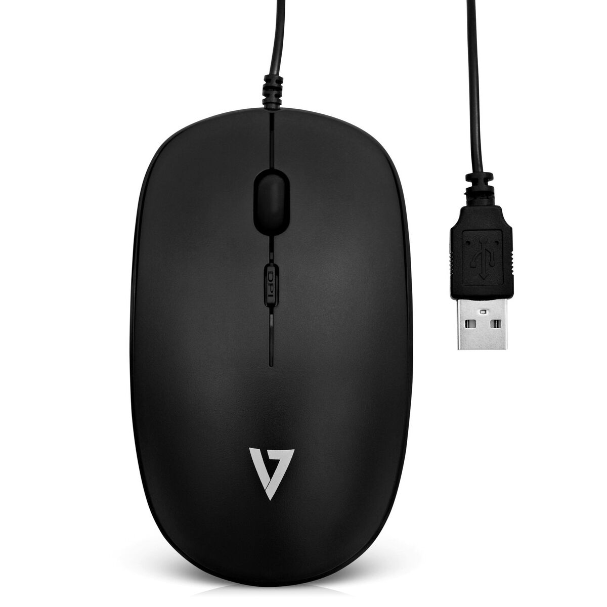 Mouse V7 MU200-1N Black 1600 dpi