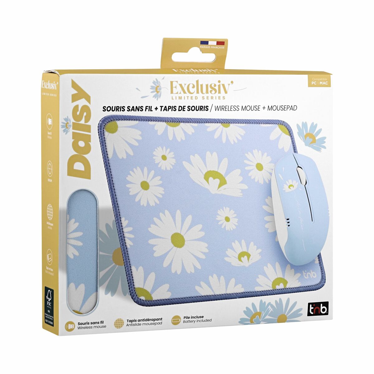 Gaming Mouse and Mat T'NB DAISY Blue