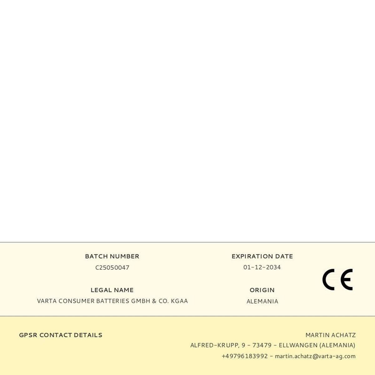 Batteries Varta longlife max power 1,5 V Type C LR14 (2 Units)