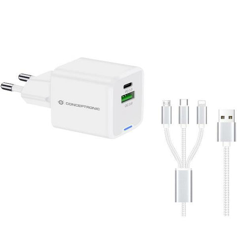 Wall Charger Conceptronic 120550403101 White Black 33 W