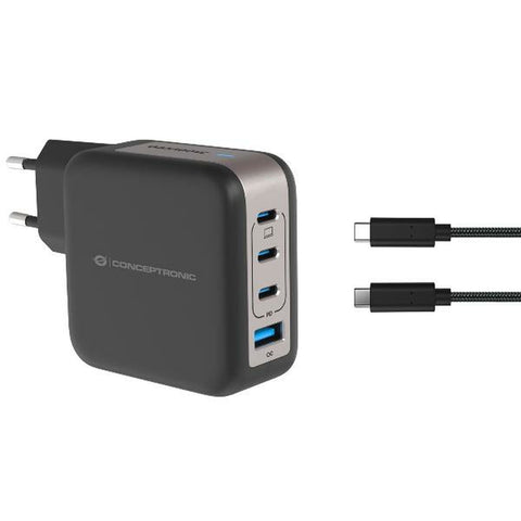 Wall Charger Conceptronic 120550903101 Black 100 W