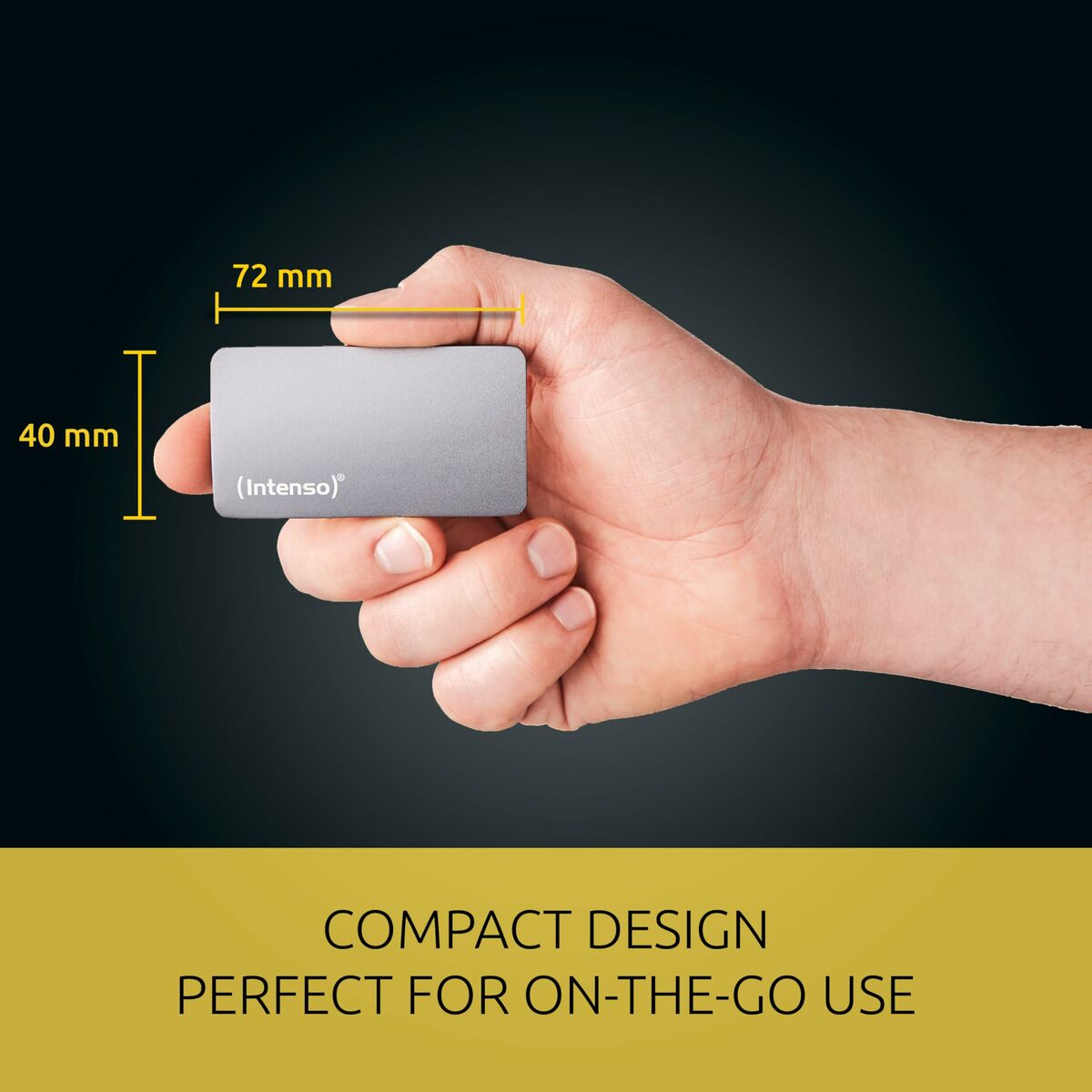 External Hard Drive INTENSO Intenso eSSD TX800 2Tb USB-C 3.2 Gen2 SSD 2 TB HDD