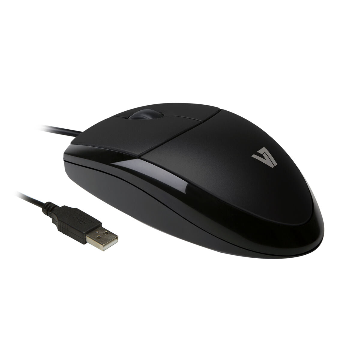Mouse V7 MV3000010-BLK-5E Black 1000 dpi