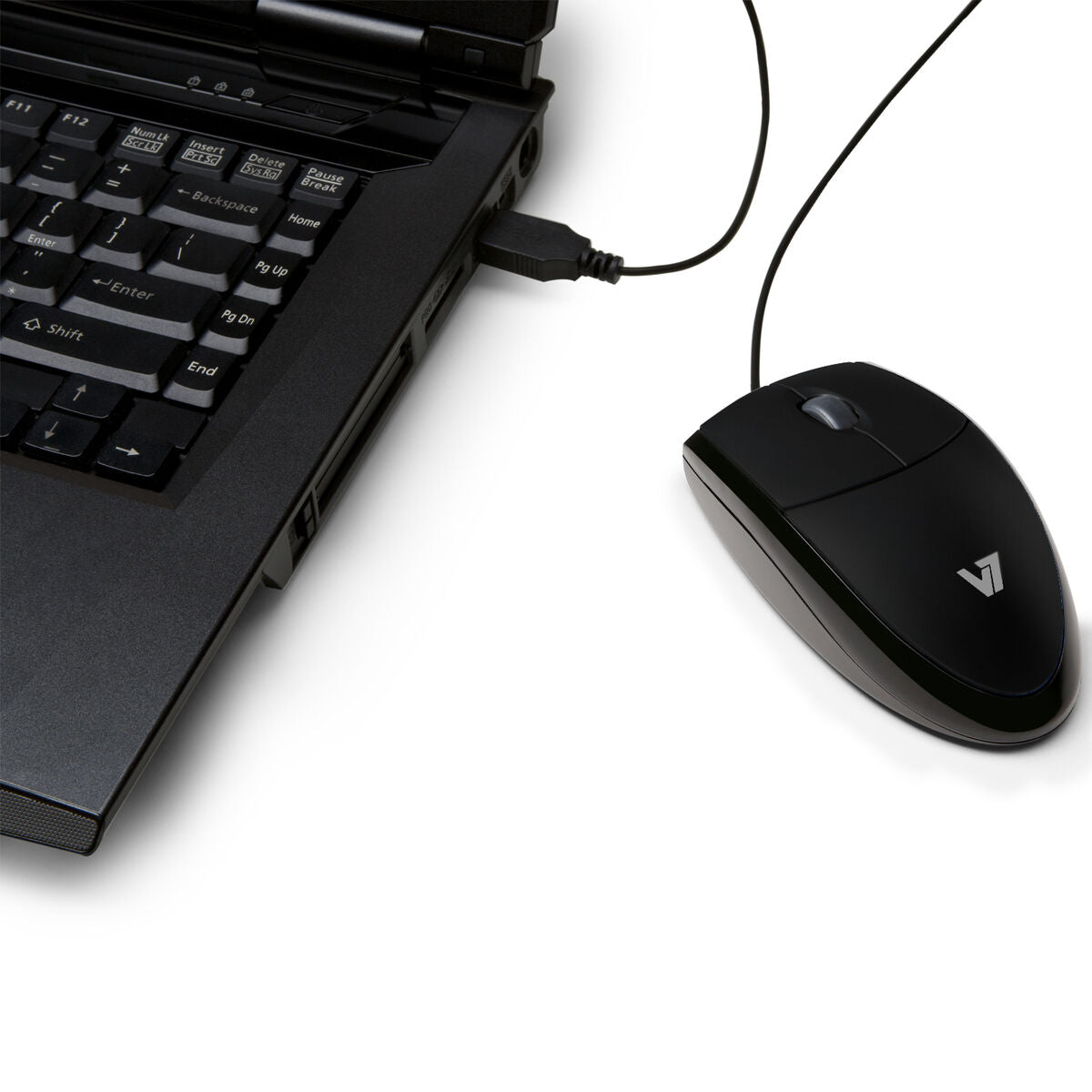 Mouse V7 MV3000010-BLK-5E Black 1000 dpi