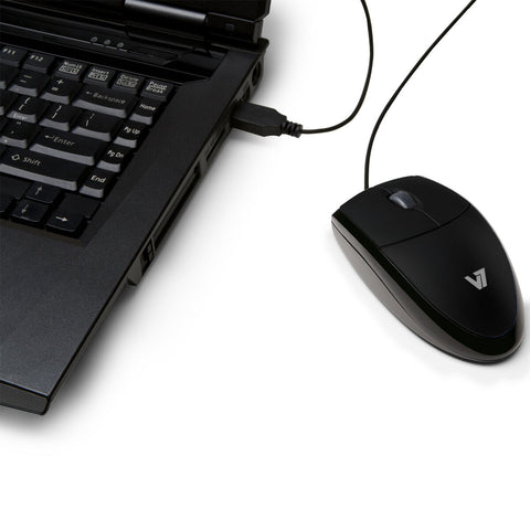 Mouse V7 MV3000010-BLK-5E Black 1000 dpi
