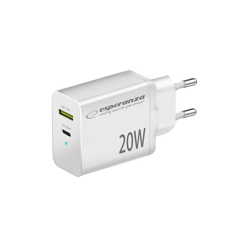 Wall Charger Esperanza EZC105W White 20 W