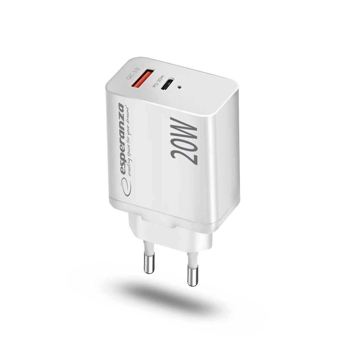 Wall Charger Esperanza EZC105W White 20 W