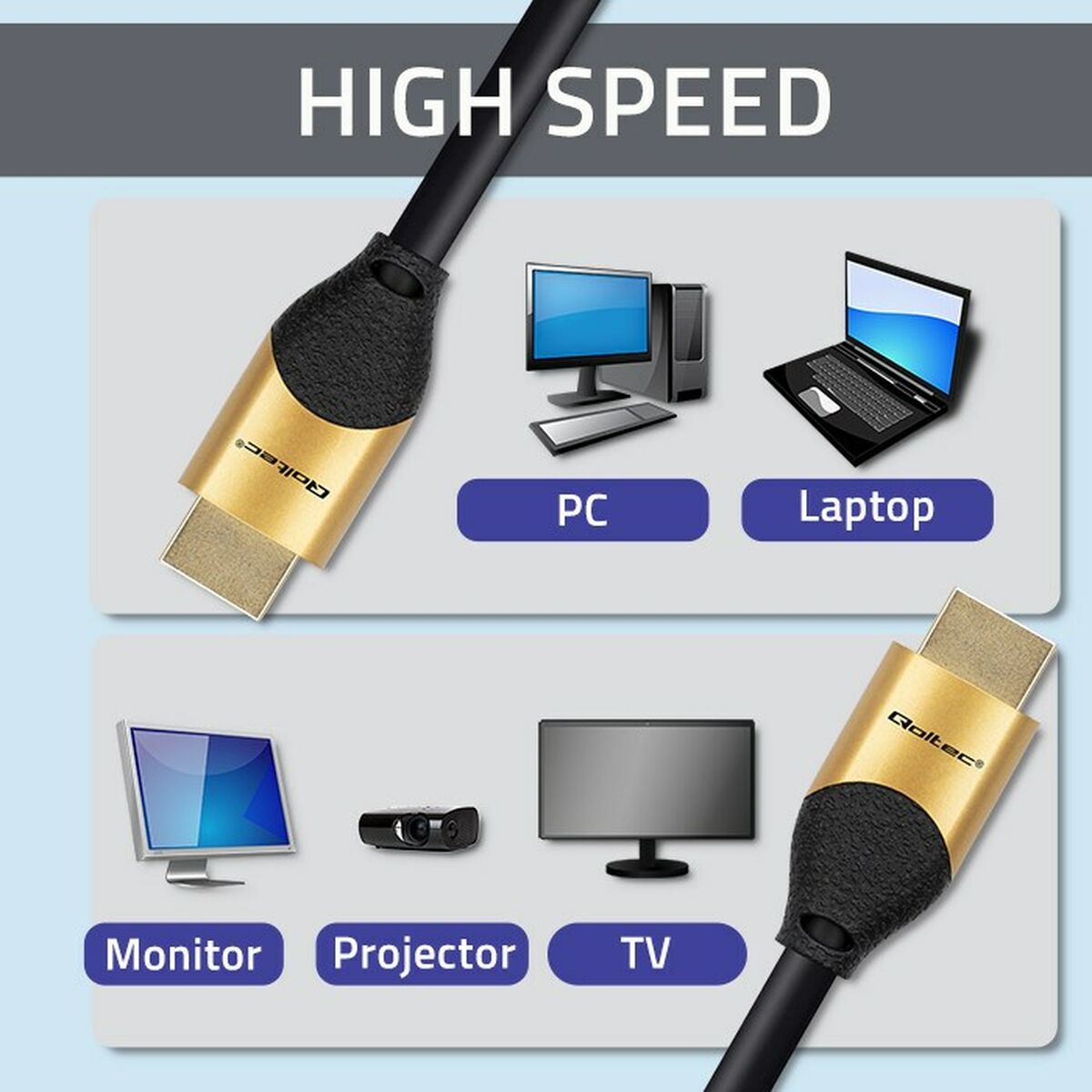 HDMI Cable Qoltec 50354
