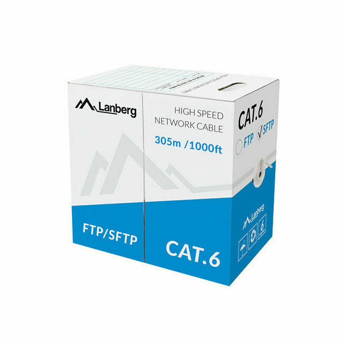 FTP Category 6 Rigid Network Cable Lanberg LCS6-11CU-0305-S Grey 305 m