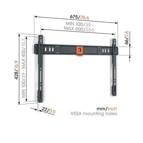 Wall Bracket Vogel's 1816050 75 Kg