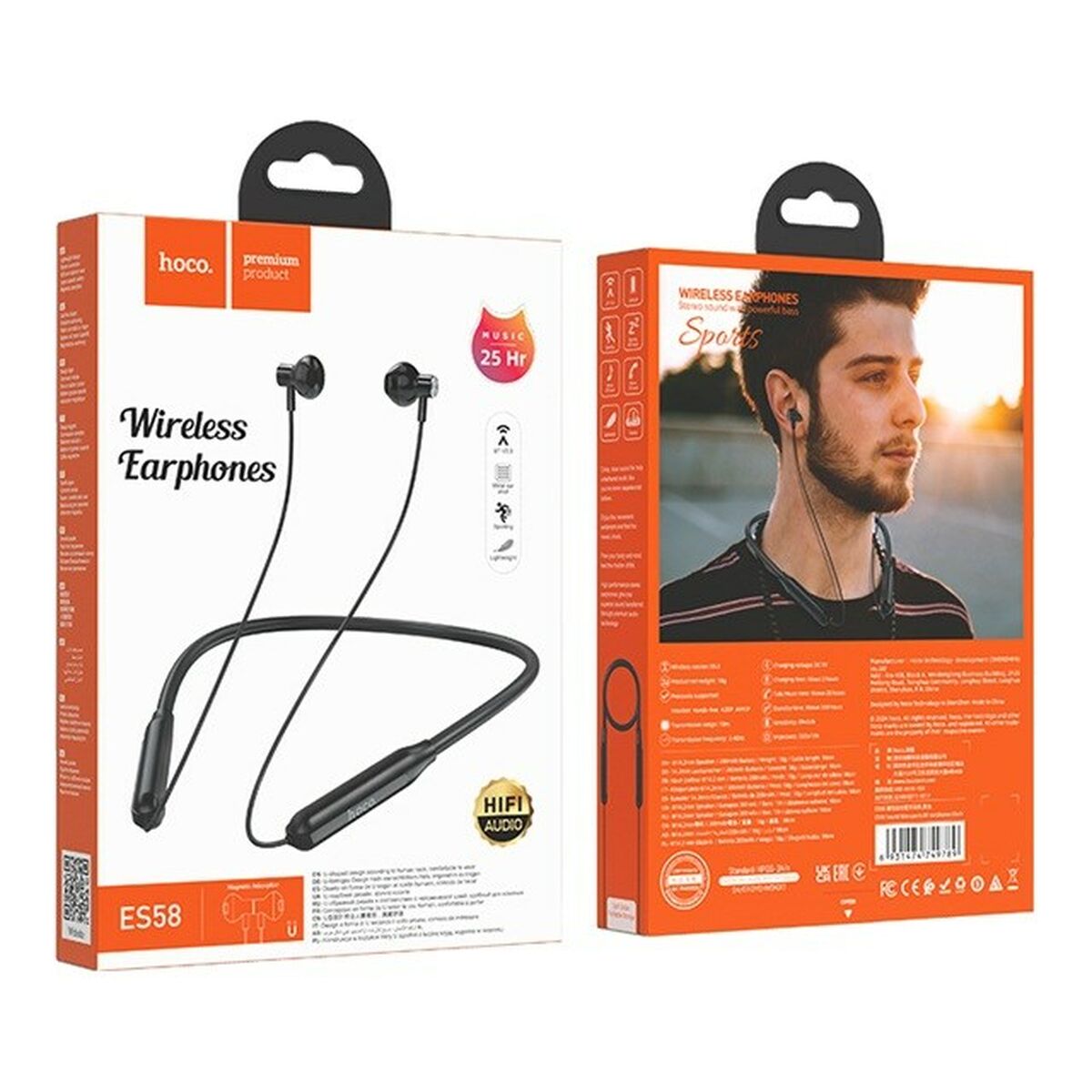 Sport Bluetooth Headset Hoco ES58 Black