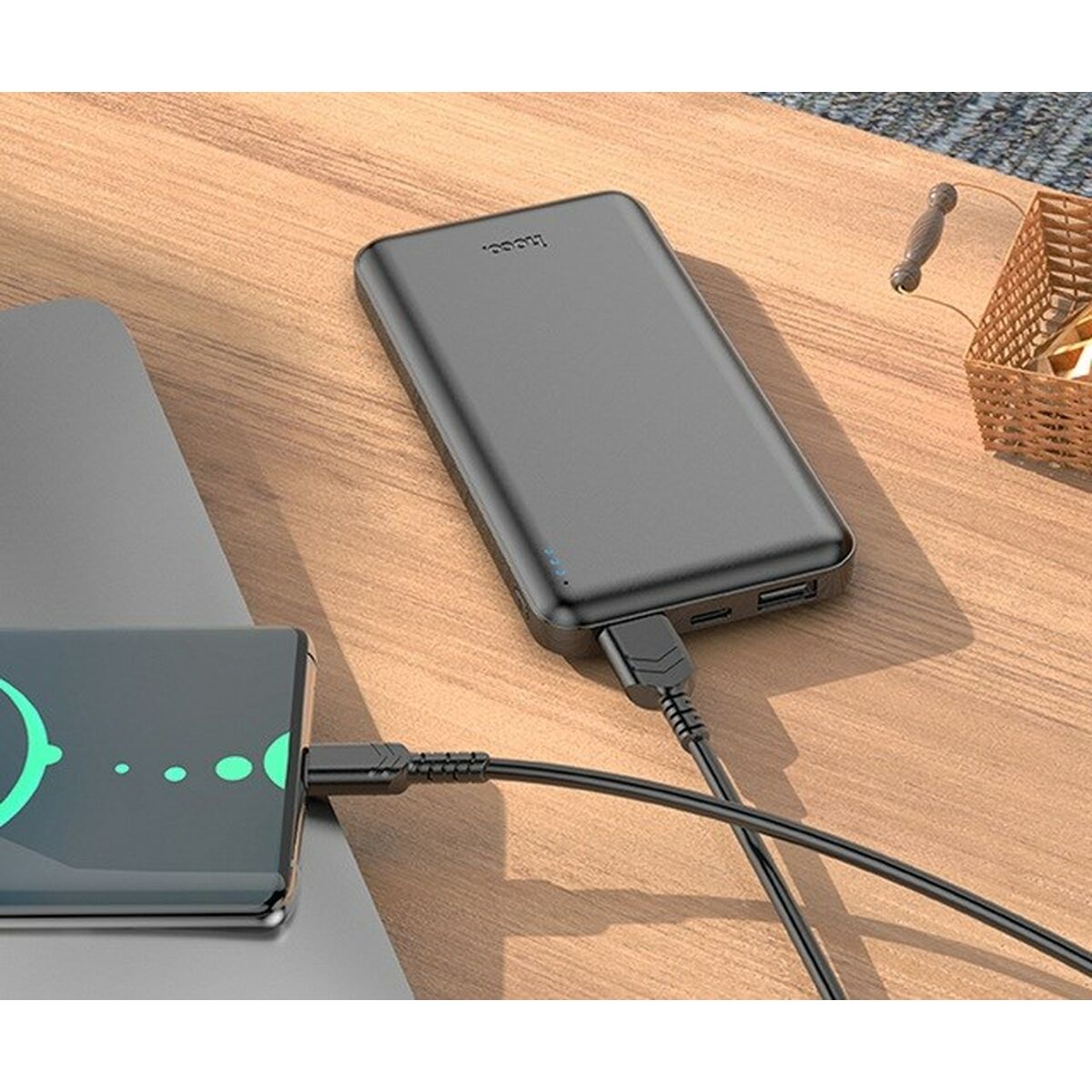 Powerbank Hoco J100 black Black 10000 mAh