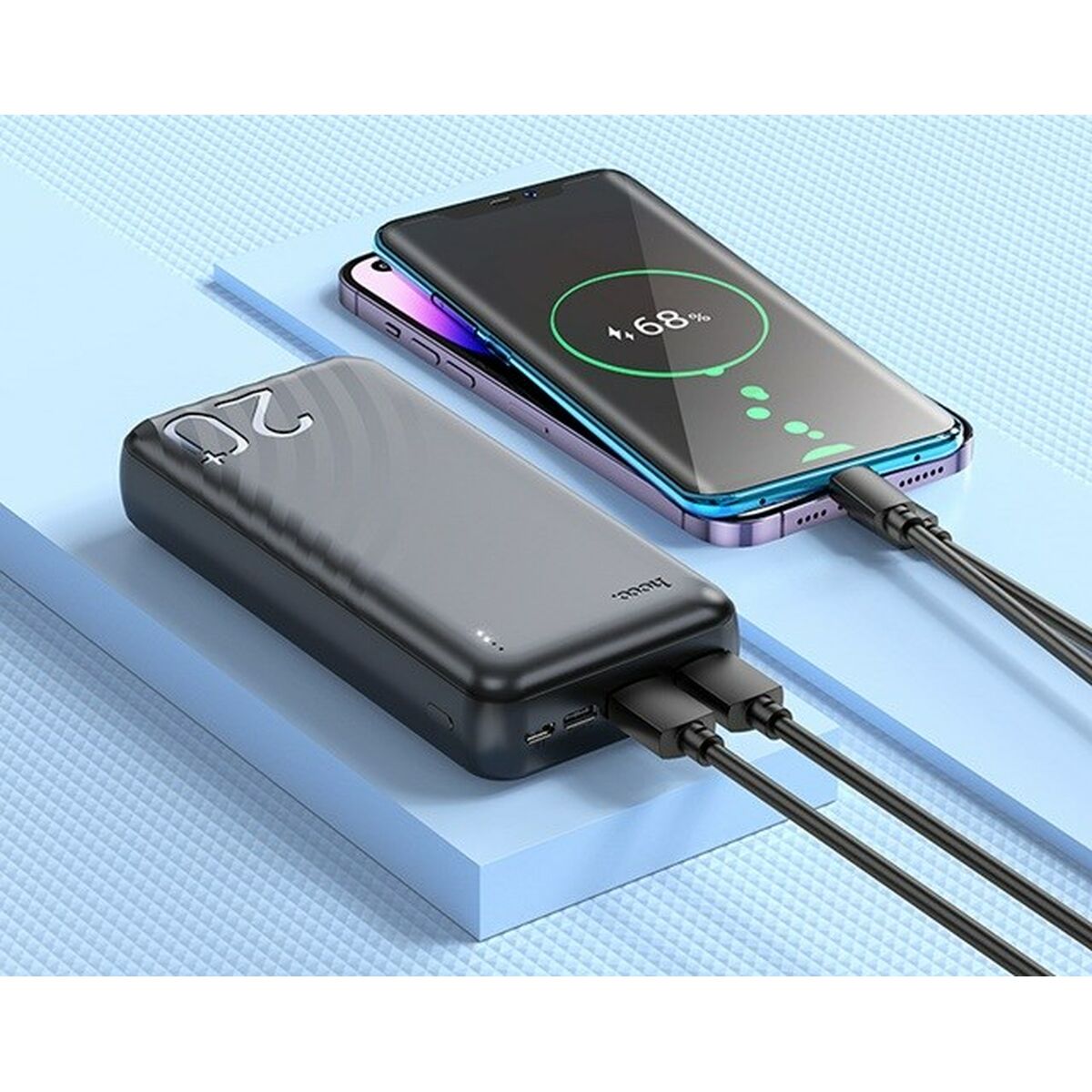 Powerbank Hoco J123A black Black 20000 mAh