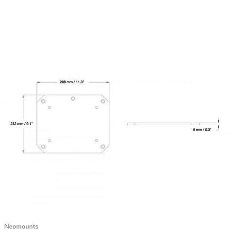 TV Mount Neomounts PLASMA-M2SFPLATE