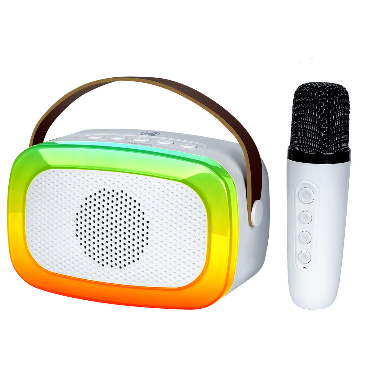 Speaker with Karaoke Microphone Trevi Trevi XR 8A01 MINI PARTY White