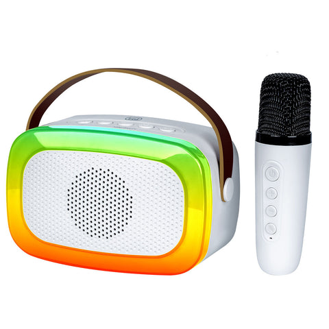 Speaker with Karaoke Microphone Trevi Trevi XR 8A01 MINI PARTY White