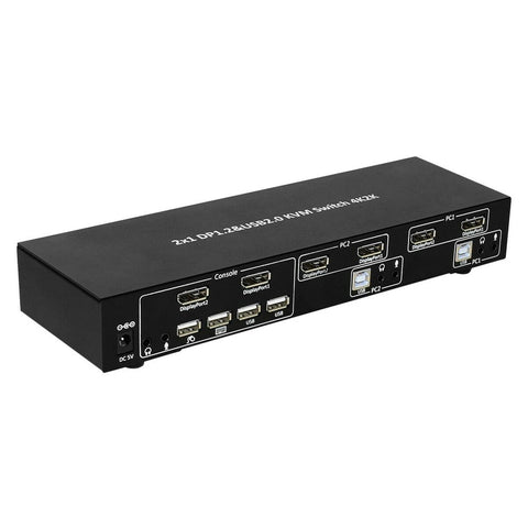 KVM switch Techly DP-KVM2