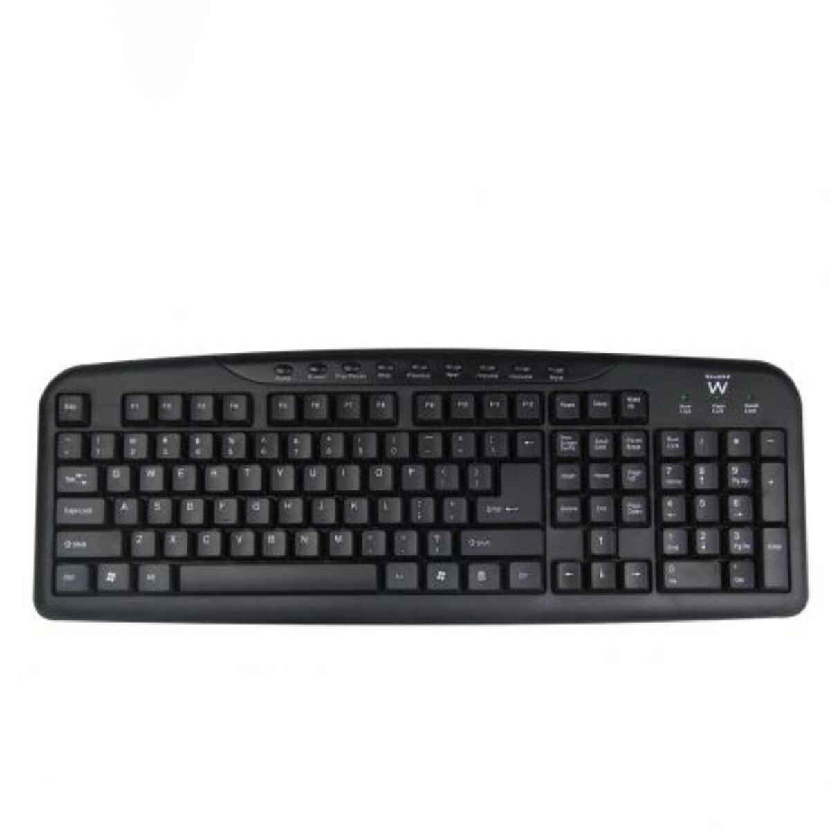 Keyboard Ewent EW3195 Black Spanish Qwerty QWERTZ