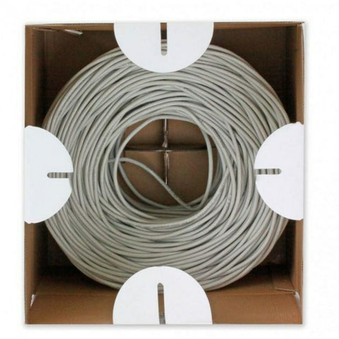 UTP Category 6 Rigid Network Cable Techly ITP9-FLU-0305 Grey 305 m