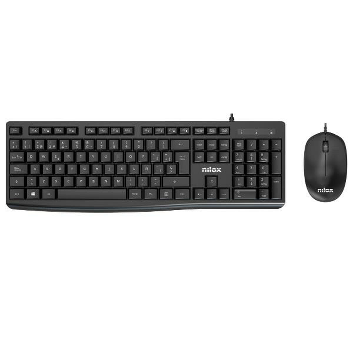 Keyboard and Mouse Nilox NXKME0012 Black