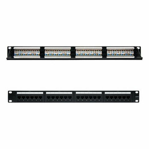 24-port UTP Category 6 Patch Panel NANOCABLE 10.21.3124 19" RJ45 Black