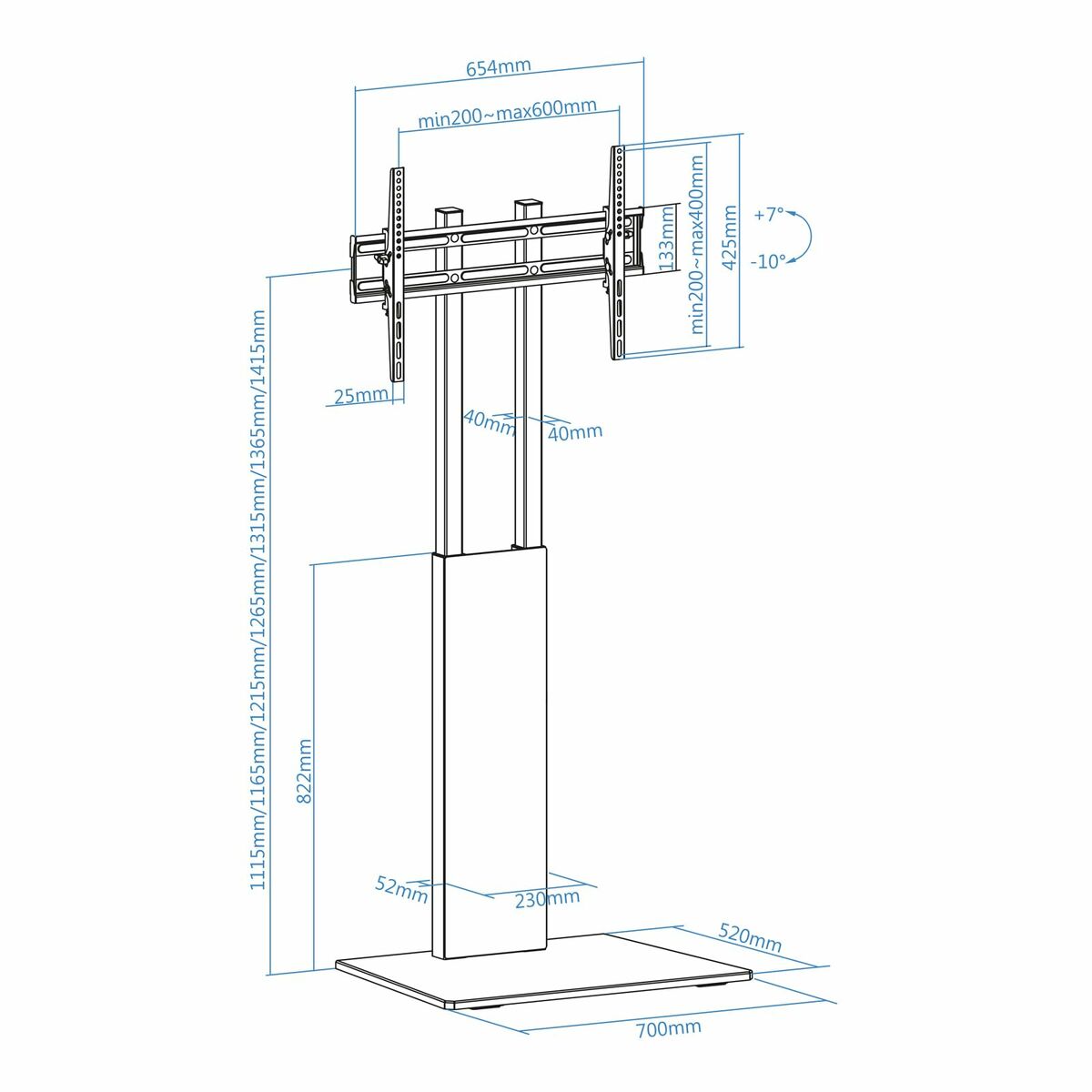 TV Mount TooQ FS2288M-B 32"-85" 40 kg