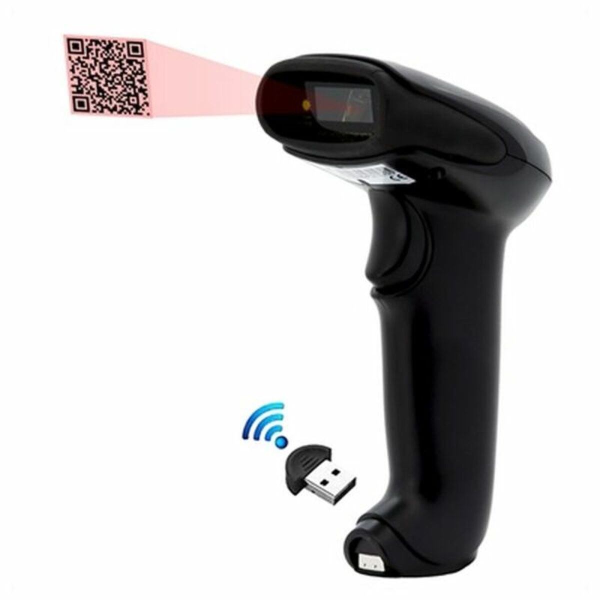 Barcode Reader iggual IGG315699 300 scan/s LED Bluetooth Black