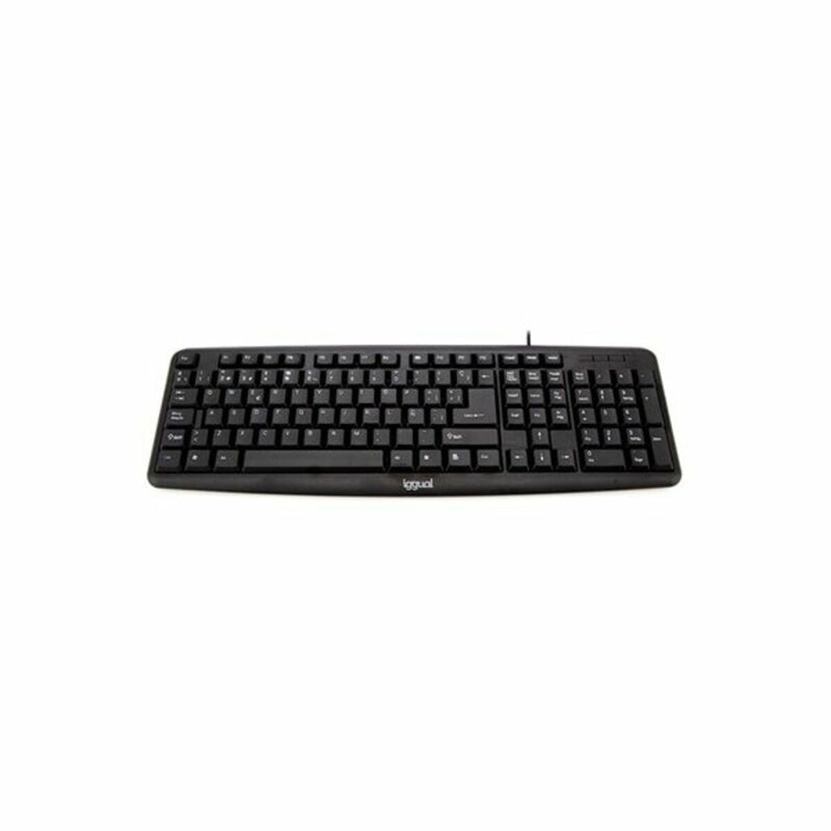 Keyboard iggual QWERTY USB Black Spanish Qwerty