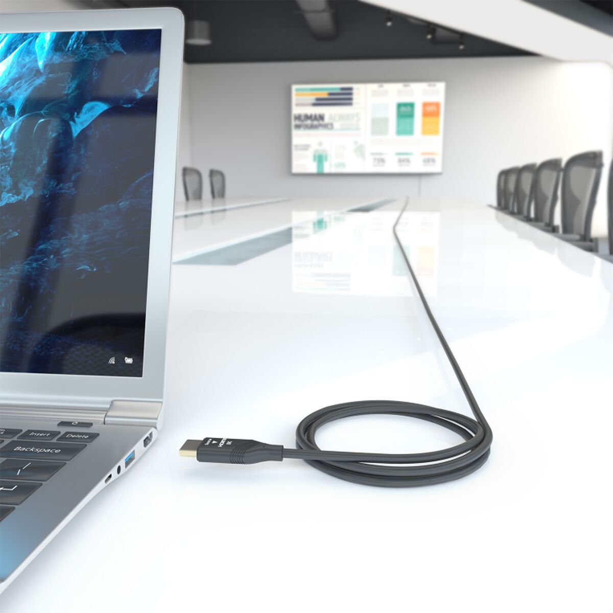 HDMI Cable Aisens A153-0936 Black 25 m