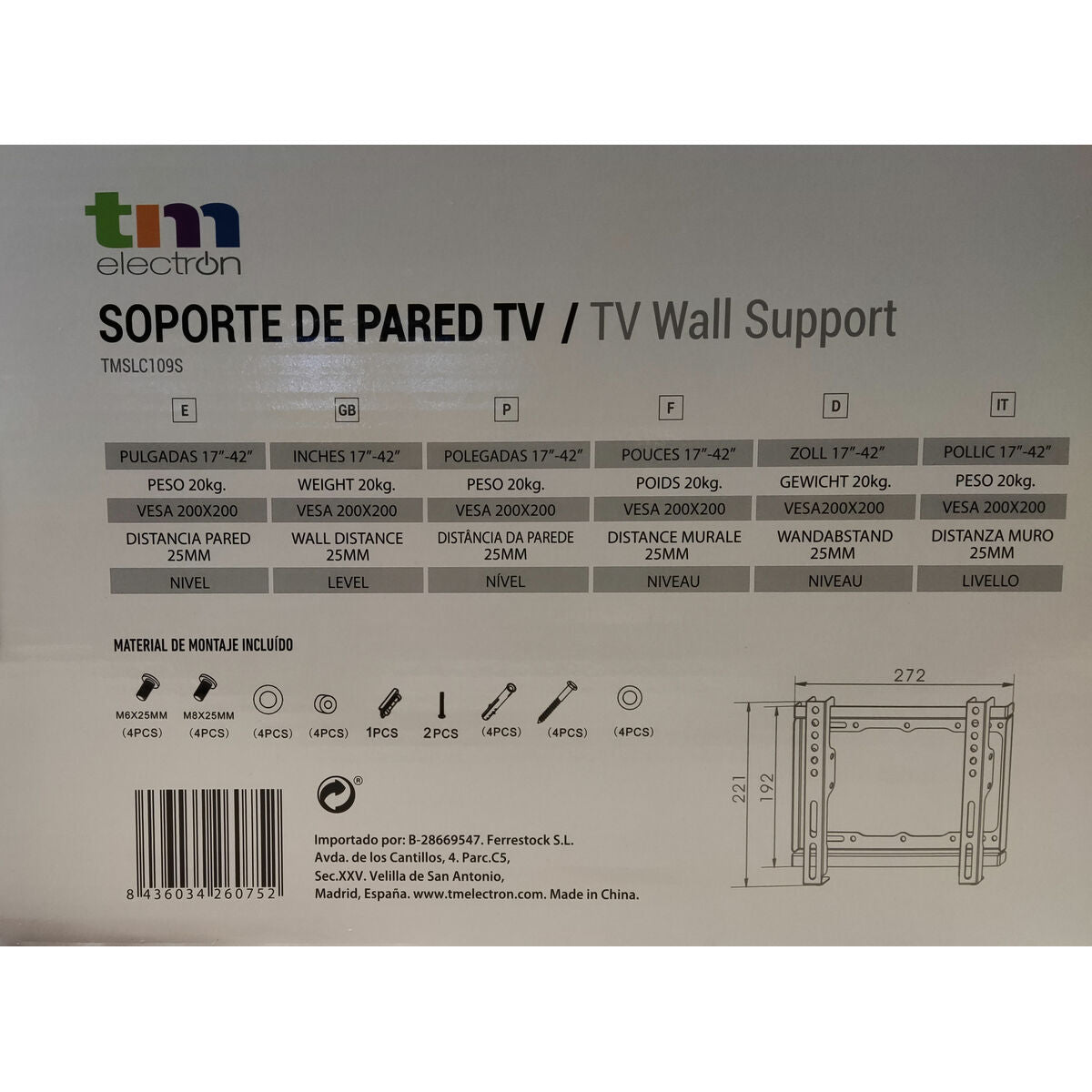 TV Mount TM Electron 20 kg 17"-42"
