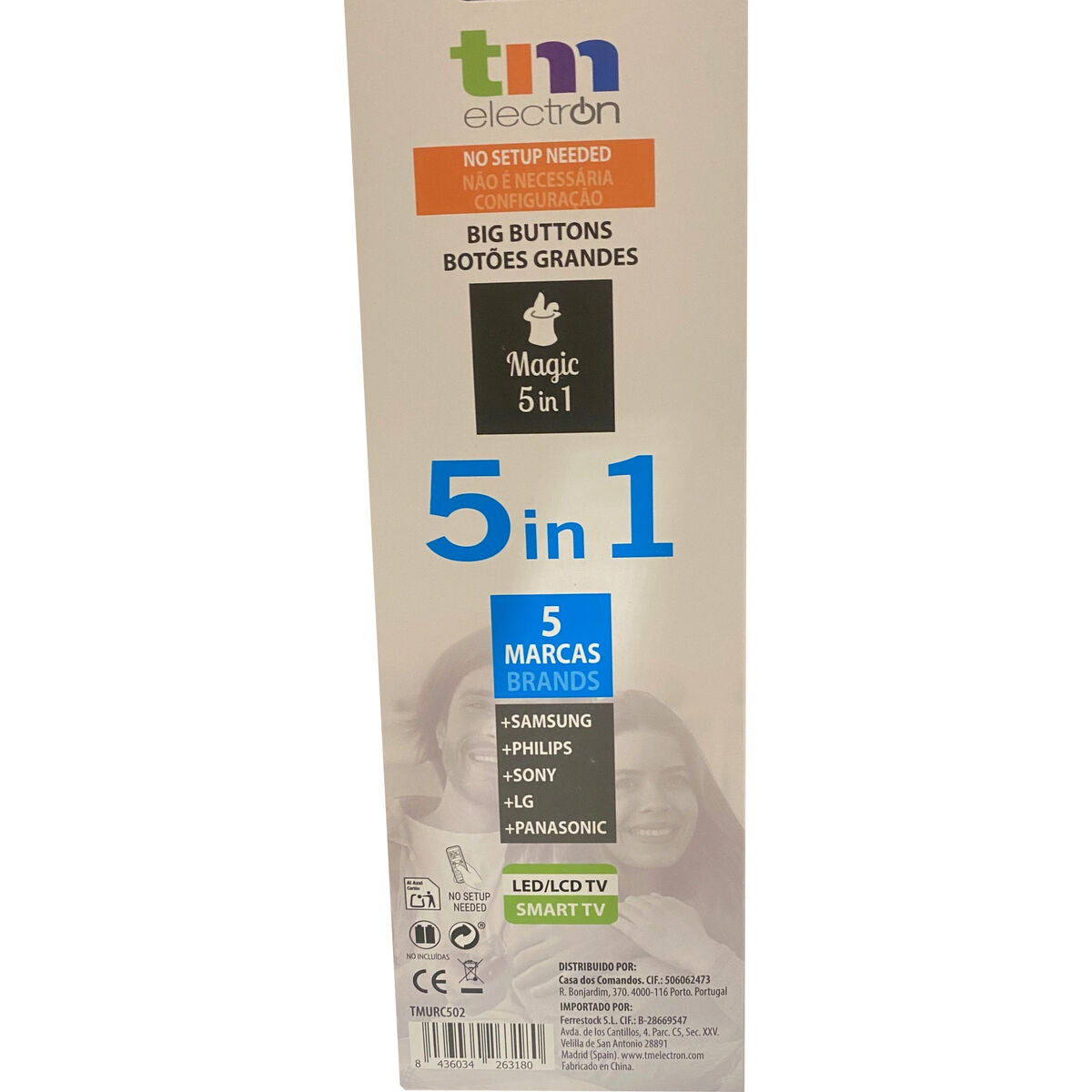 Remote control TM Electron SAMSUNG, LG, PHILIPS, SONY, PANASONIC Black