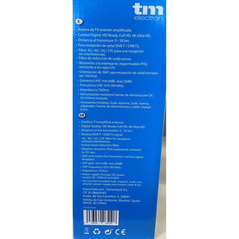 TV antenna TM Electron UHF, VHF