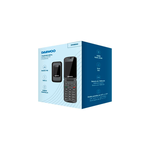 Mobile telephone for older adults Daewoo 2,8" 32 GB Black