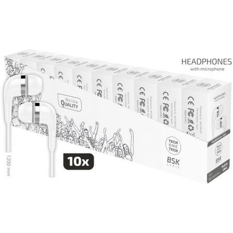 Headphones with Headband Tech One Tech TEC2955 White