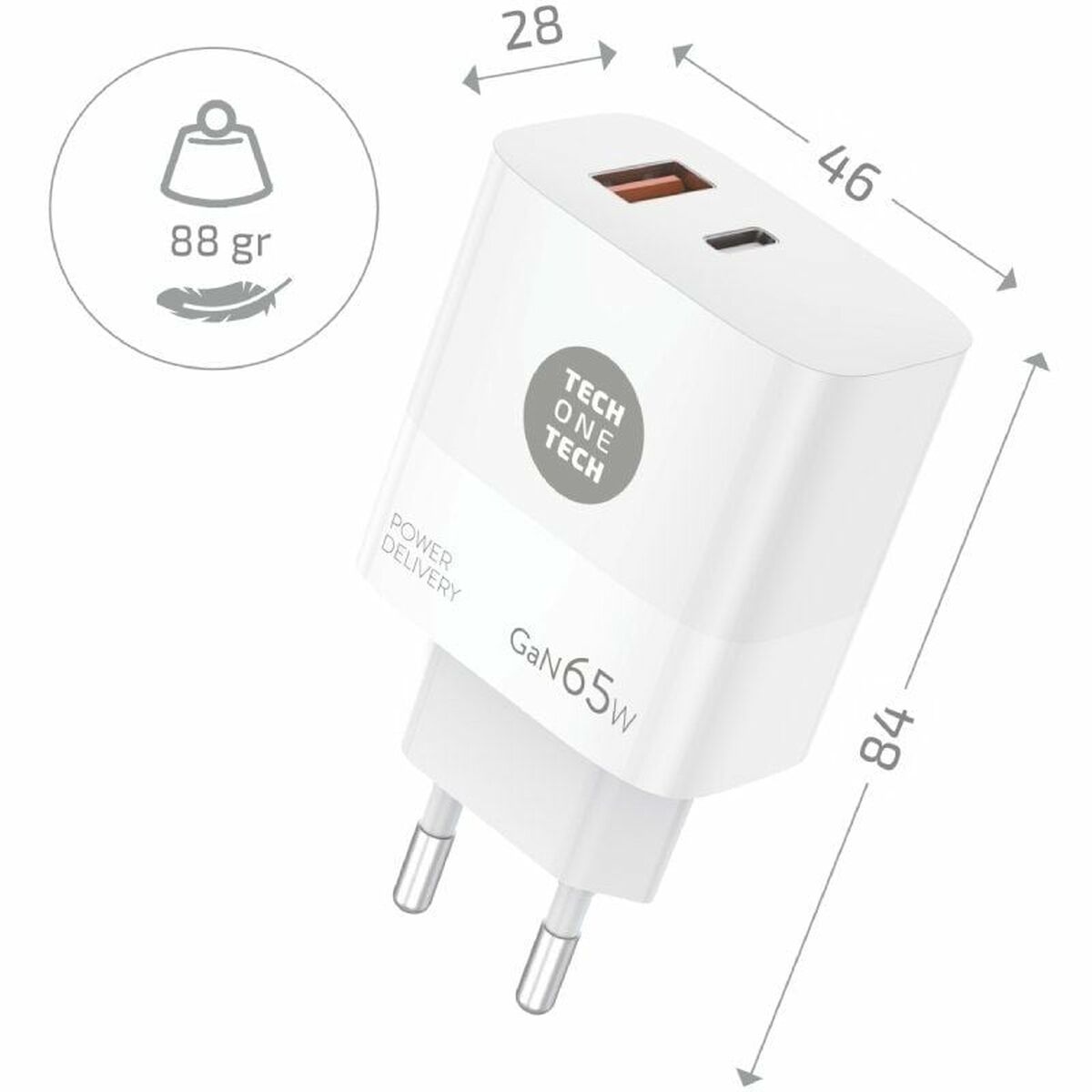 Wall Charger Tech One Tech TEC2270 65 W