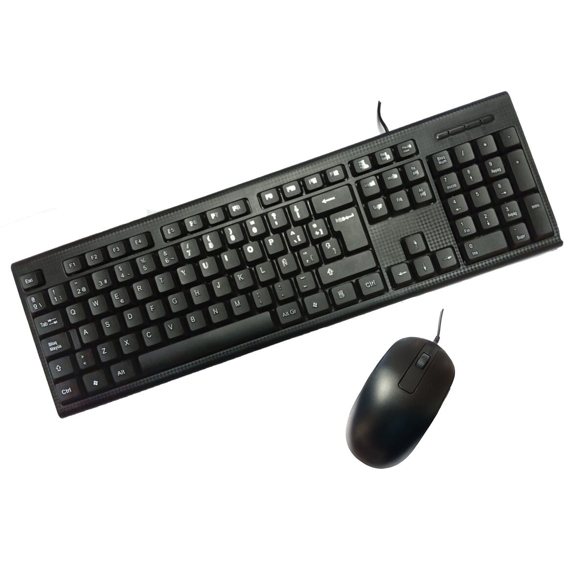 Keyboard and Mouse CoolBox Black Spanish Qwerty
