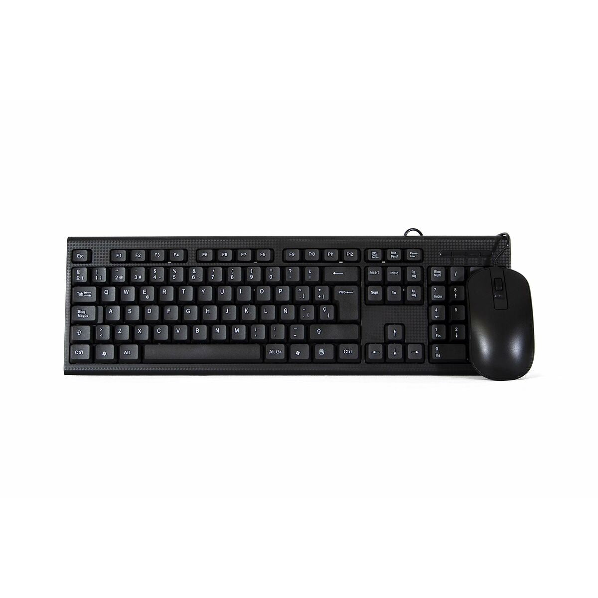 Keyboard and Mouse CoolBox Black Spanish Qwerty