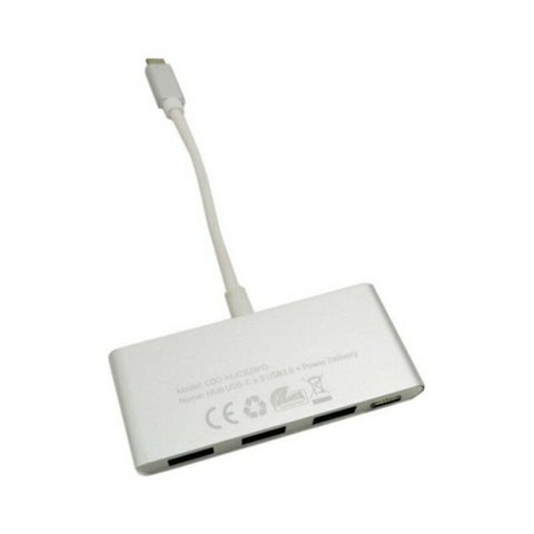 USB Hub C CoolBox COO-HUC3U3PD Aluminium