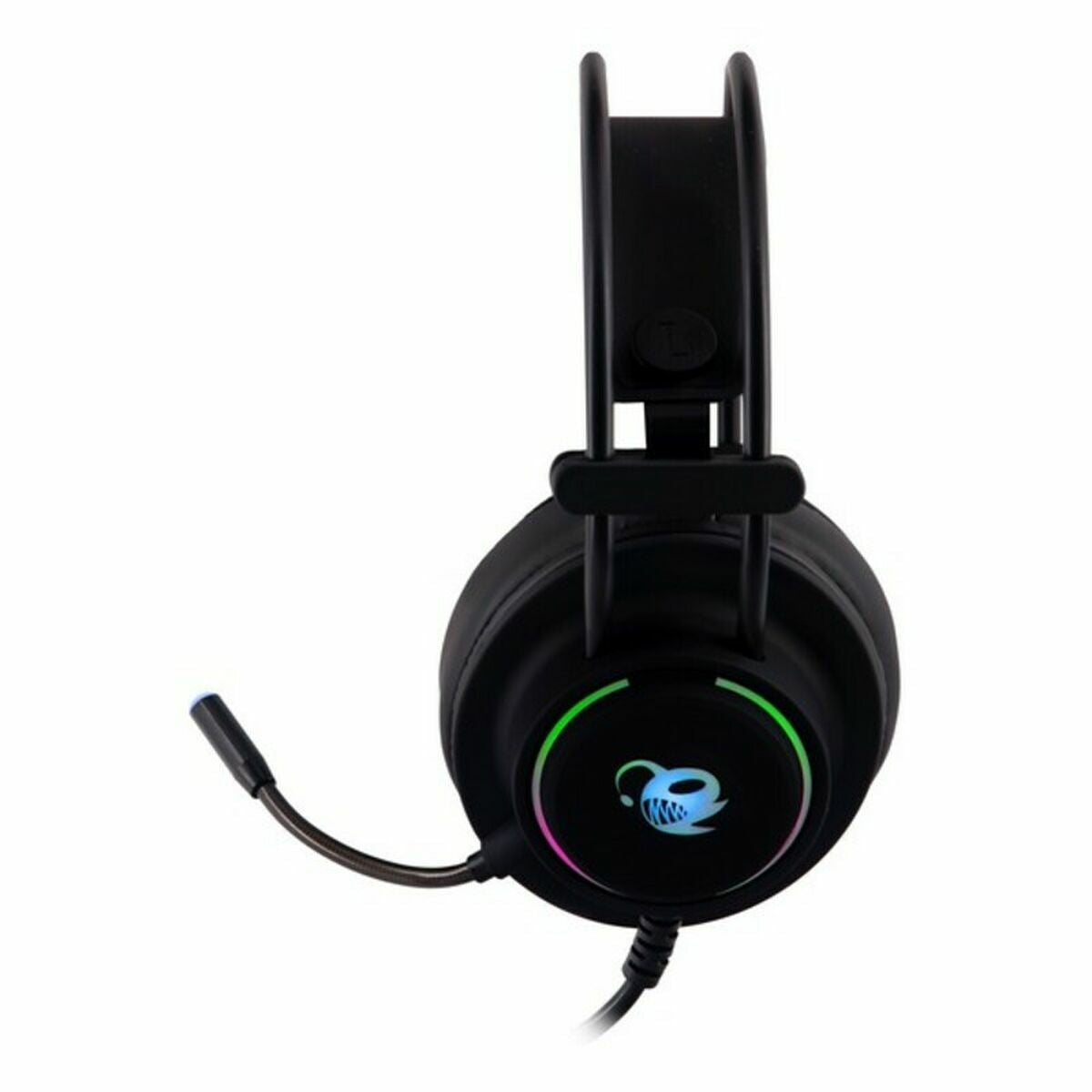 Headphones with Microphone CoolBox DeepLighting Black