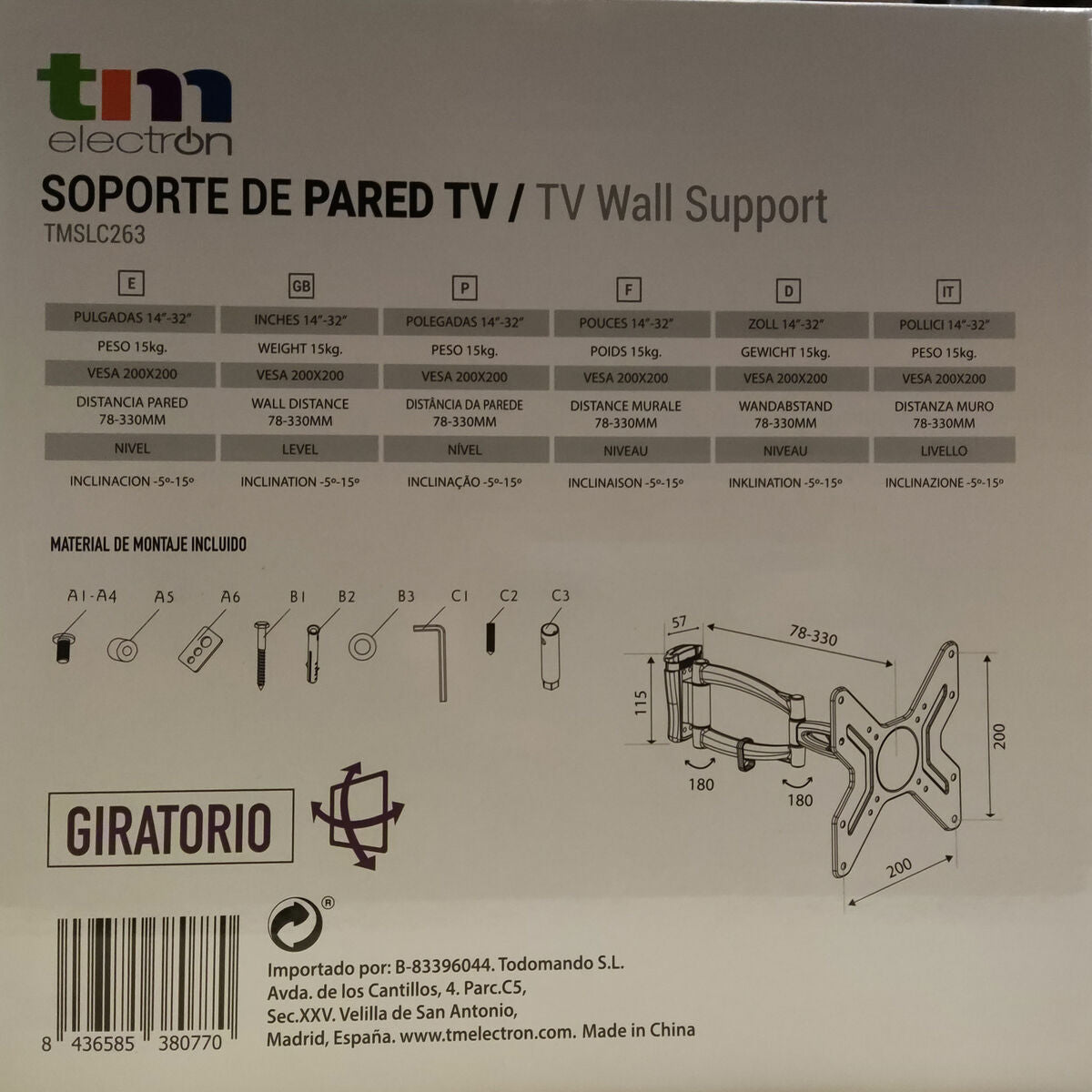 TV Mount TM Electron 14"-32" 15 kg